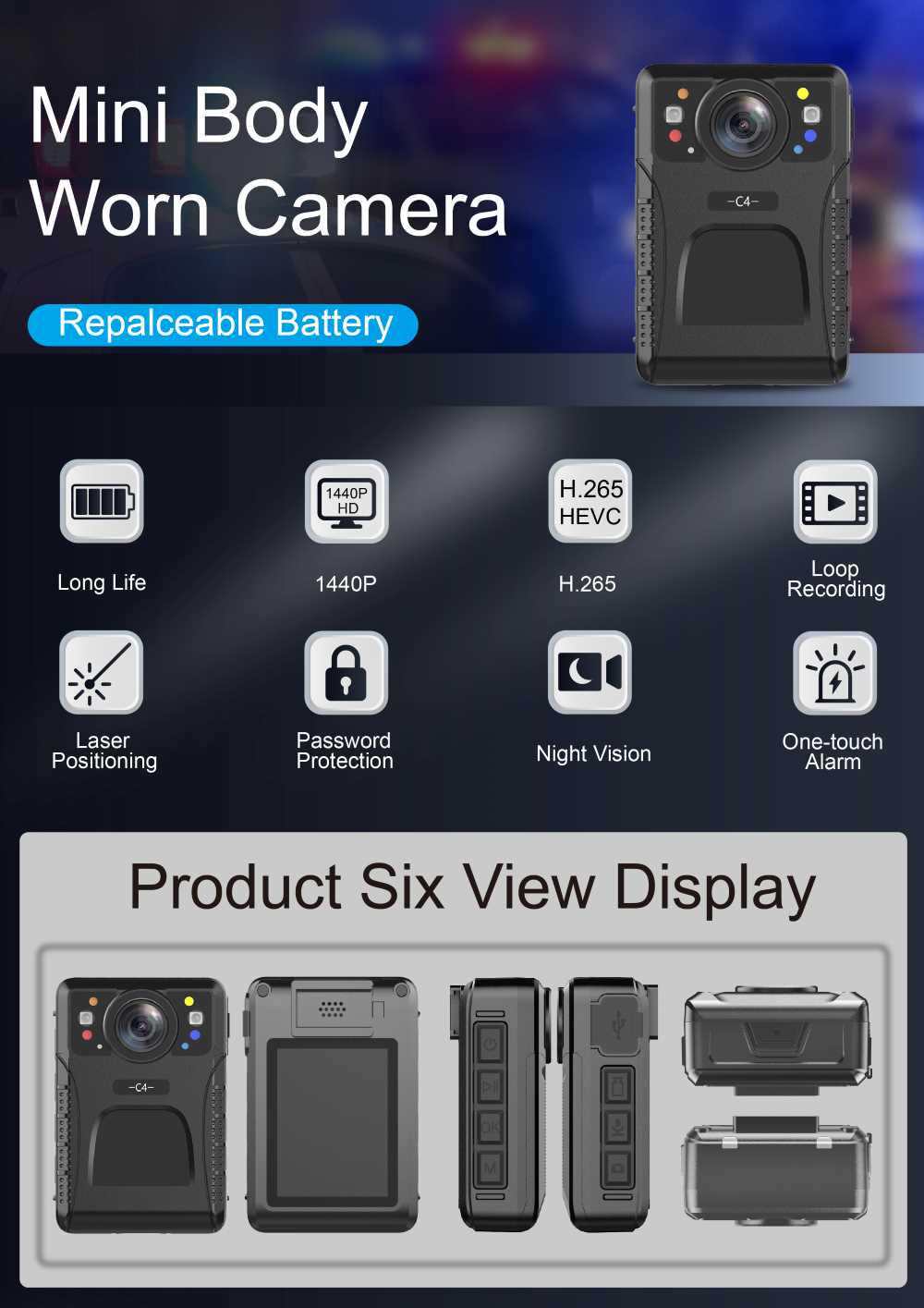 C4n Mini Body Camera
