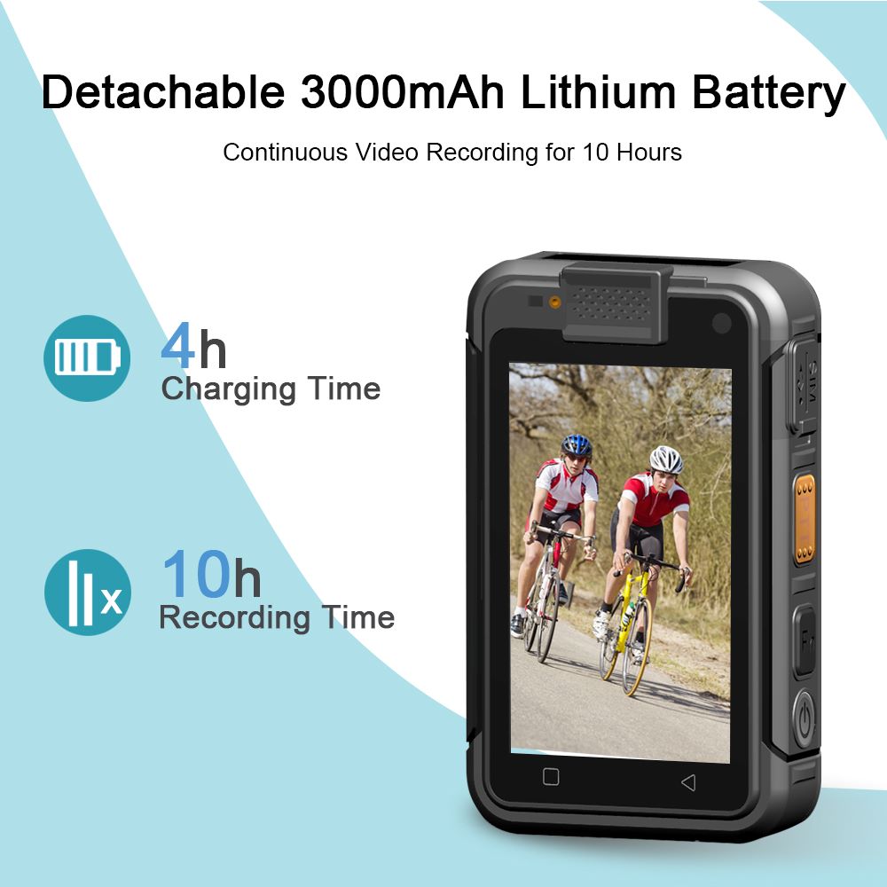 C8 HD True 2K 4G Body Camera With Face Recognition