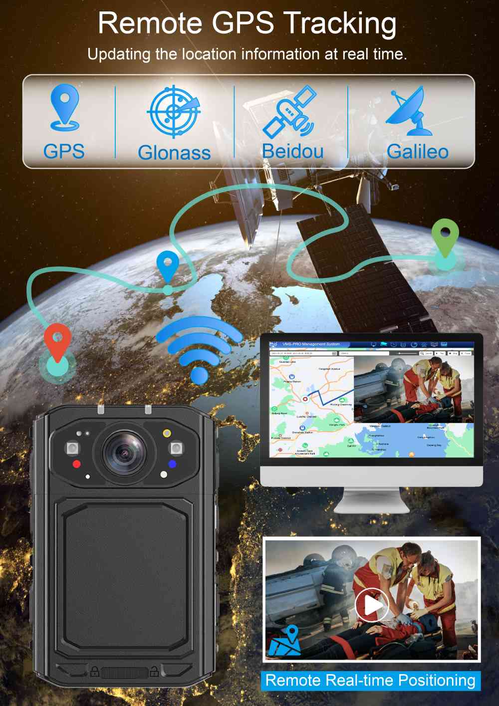 C6 Android 5G Face Recognition Body Worn Camera