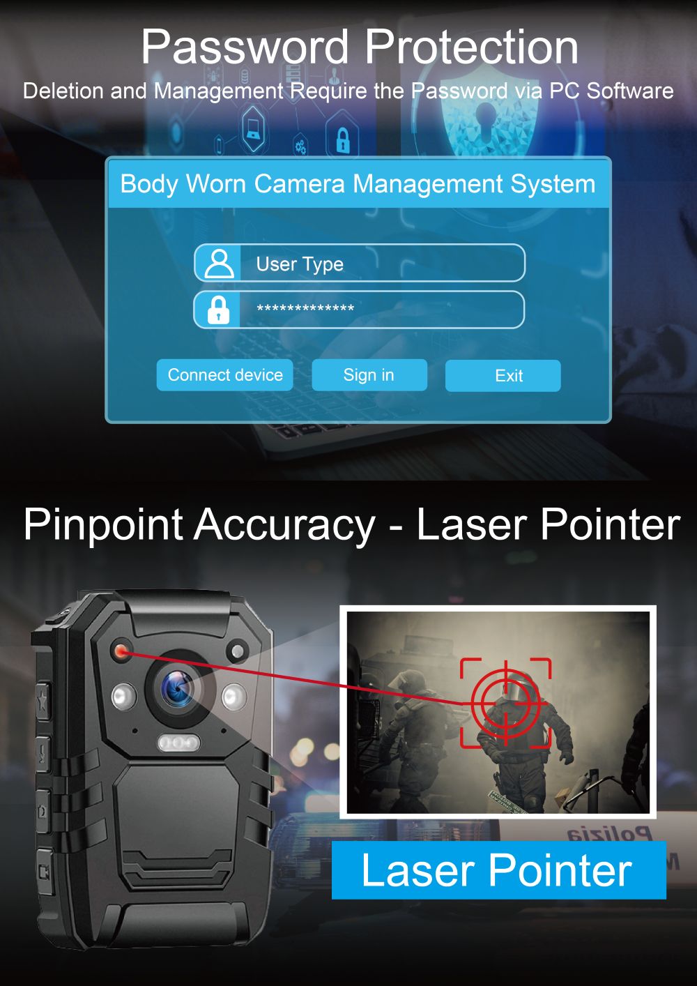 I826 Body Camera GPS